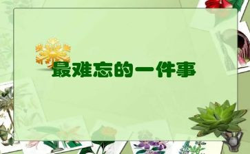 她让我难忘作文优质6篇