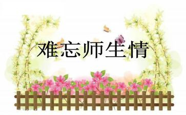 师生情的作文800字6篇